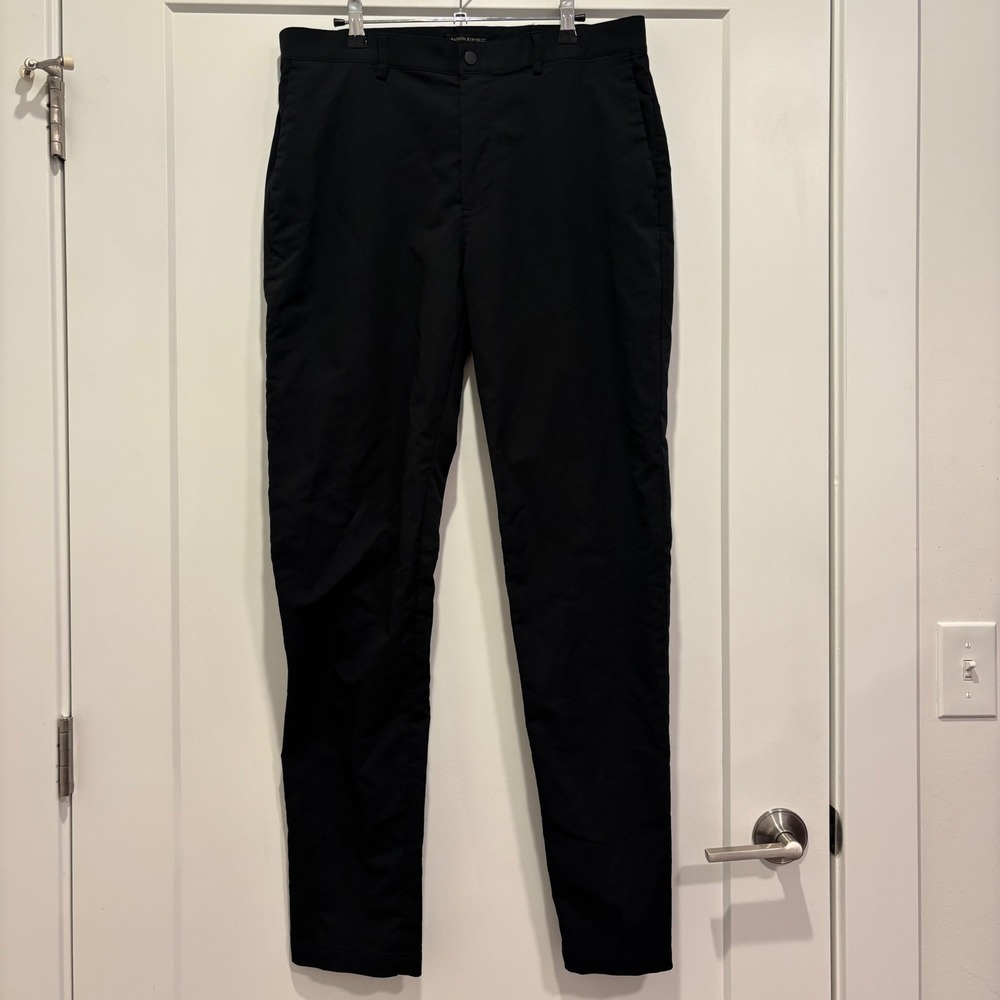 Banana‎ Republic Slim Fit Black Performance Travel Pants Mens 34x34